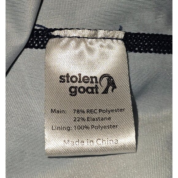 NWOT Stolen Goat Womens Blue Green Geometric Pattern Vortex Swim Suit Sz Xl 2586 - Picture 10 of 15